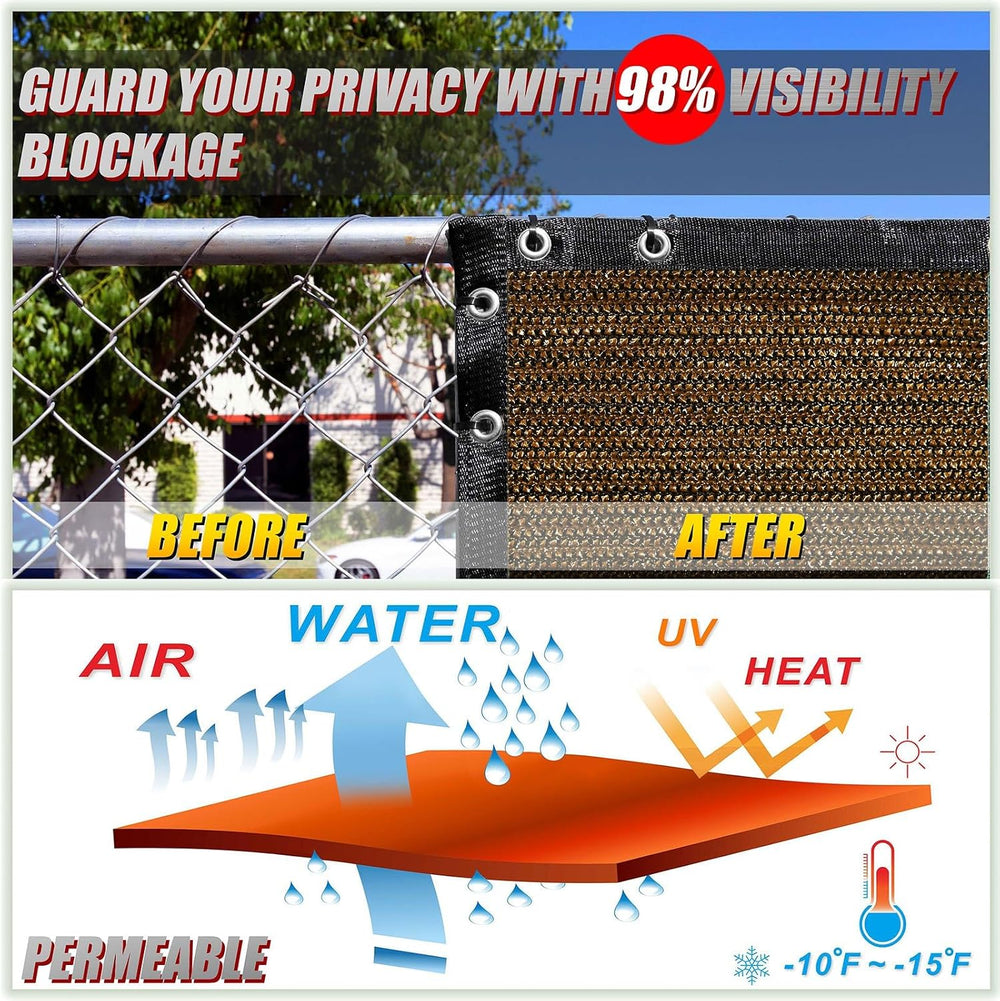 ColourTree Plus Fence Privacy Screen, Commercial Grade 220 GSM
