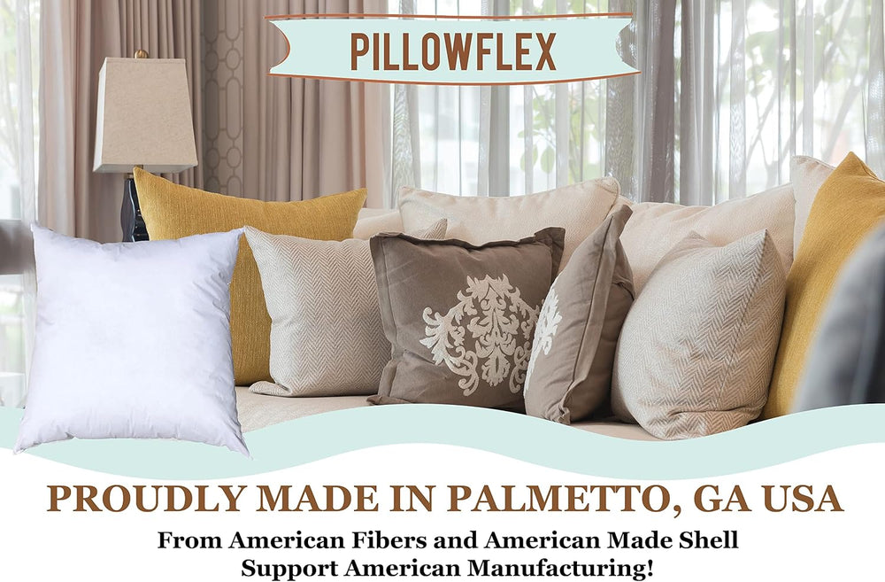 Pillowflex Premium Polyester Pillow Insert - 15x15 Soft Decorative Pillow