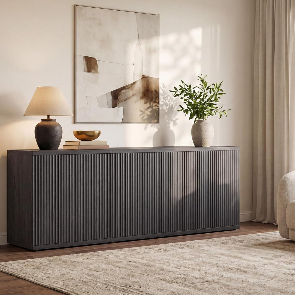 SICOTAS Buffet Cabinet with Storage Sideboard Cabinet with Doors & Shelves