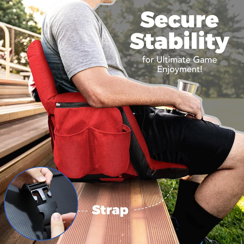 Wide Stadium Seats With Back Support 2 Pack, Exclusive "Sofa Style"...