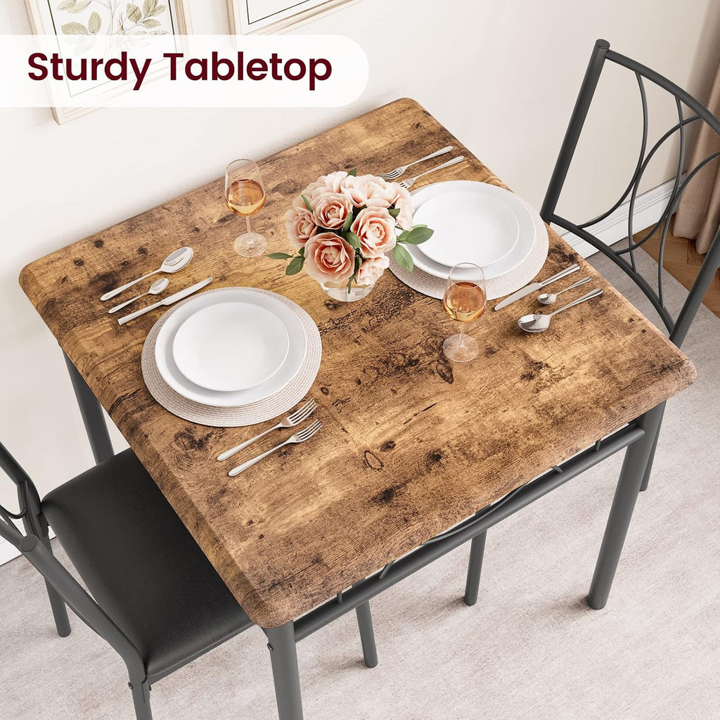 gaomon dining table set for 2, kitchen table showing dimensions