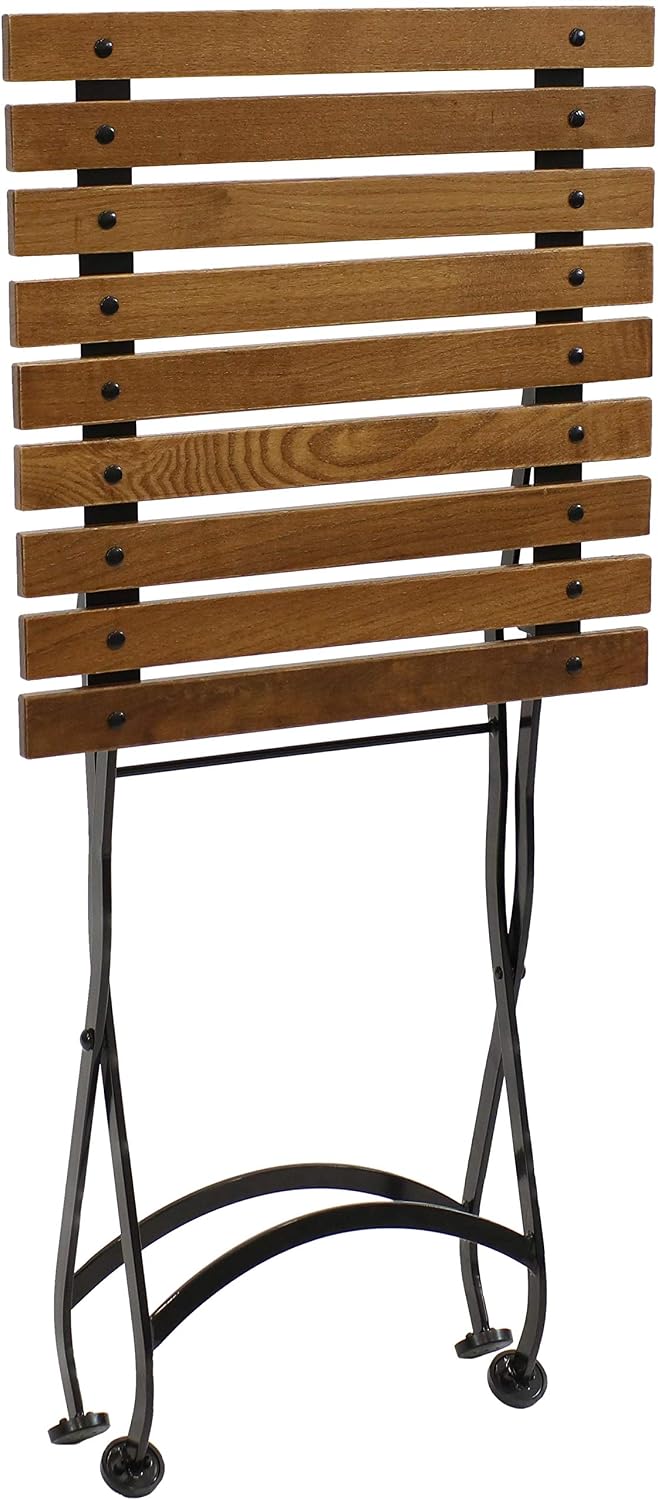 Sunnydaze 20 in. Square Wooden Folding Outdoor Adirondack End Table - Brown