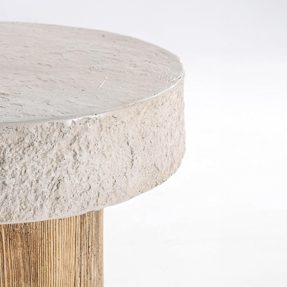 SUNBURY Outdoor Concrete Coffee Table, 20" W Patio Dining Table Round