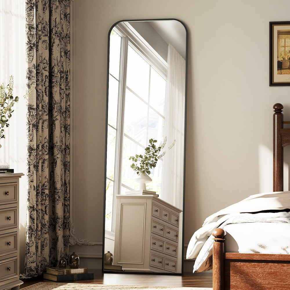 Full Length Mirror 56"x21" Arched Floor Standing Large Mirrors