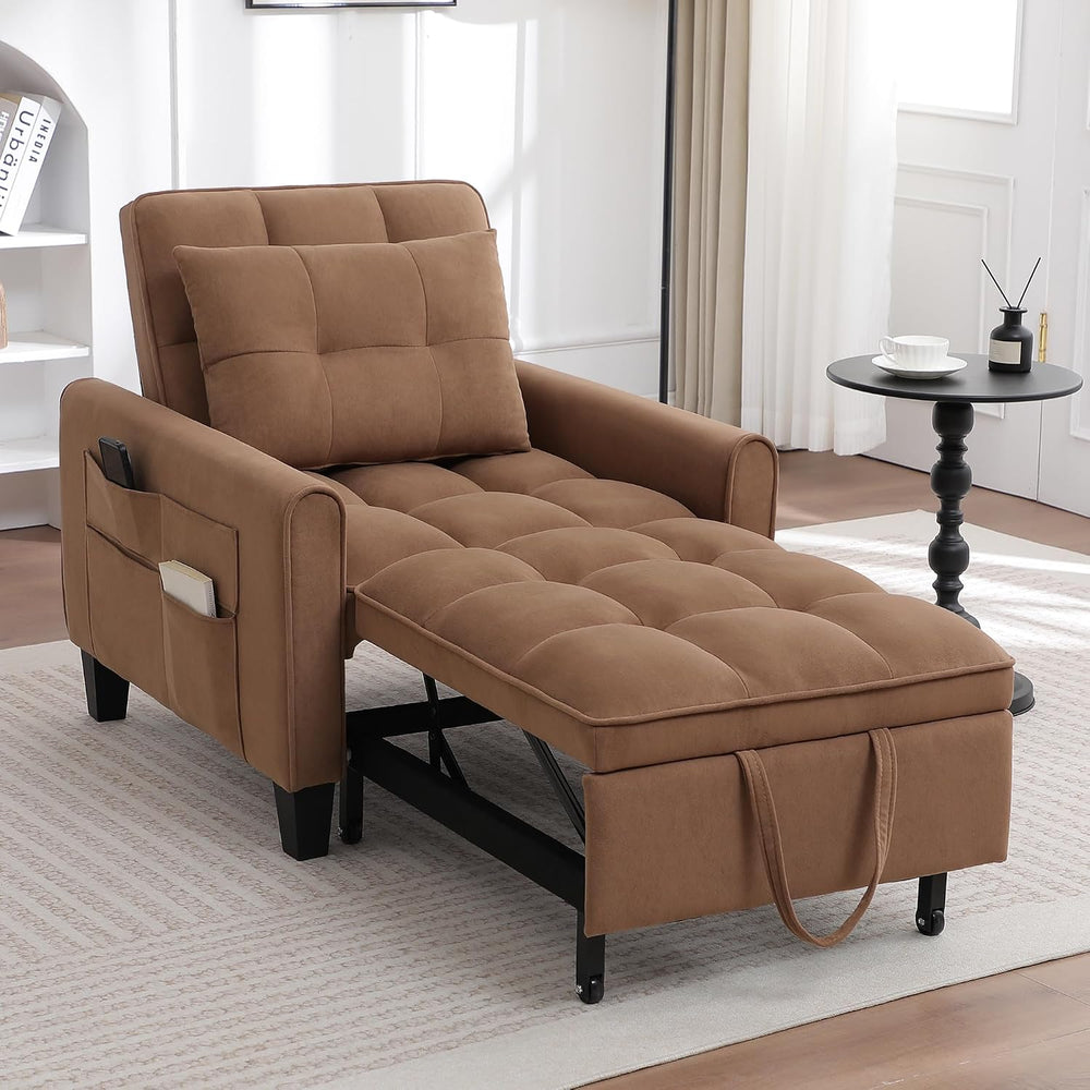 Convertible Sleeper Chair, 3 in 1 Sleeper Chair Bed Pull Out Sofa Bed Chairs,...