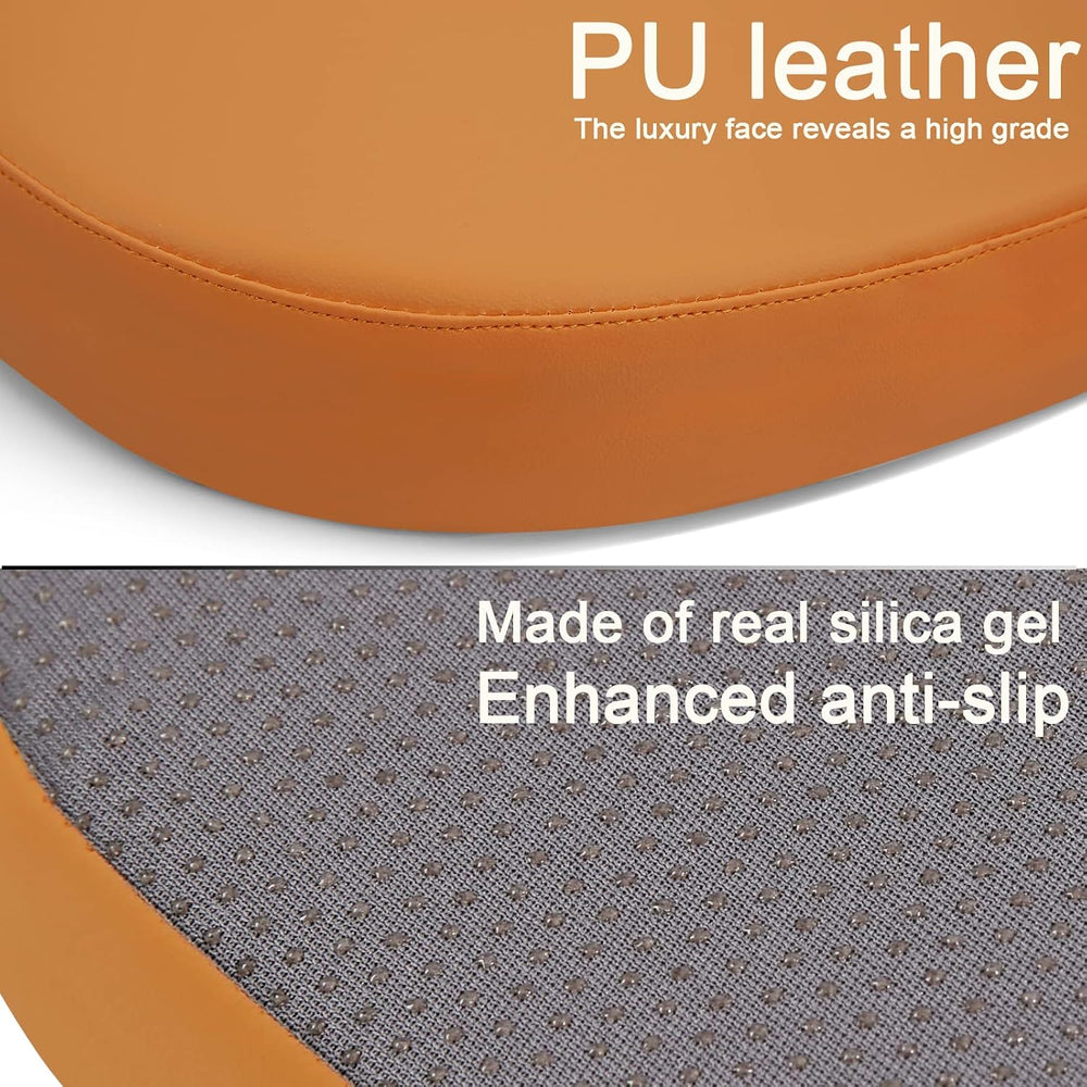 BUYUE 14" Metal Chair Cushions with Magnetic Set of 4, Luxury PU Leather...