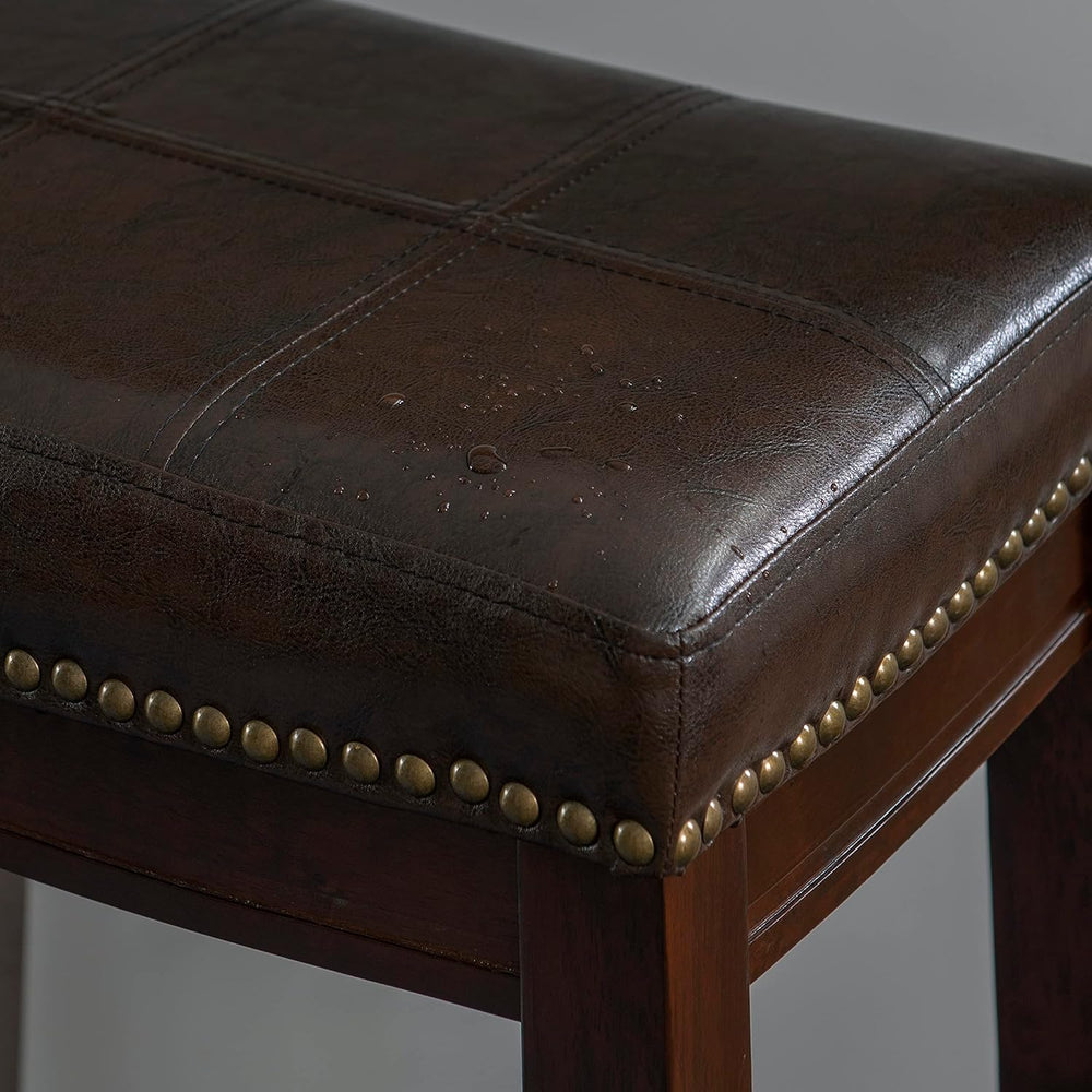Linon Home Décor Kingston Backless Linon Claridge Stool, Counter Height, Brow...