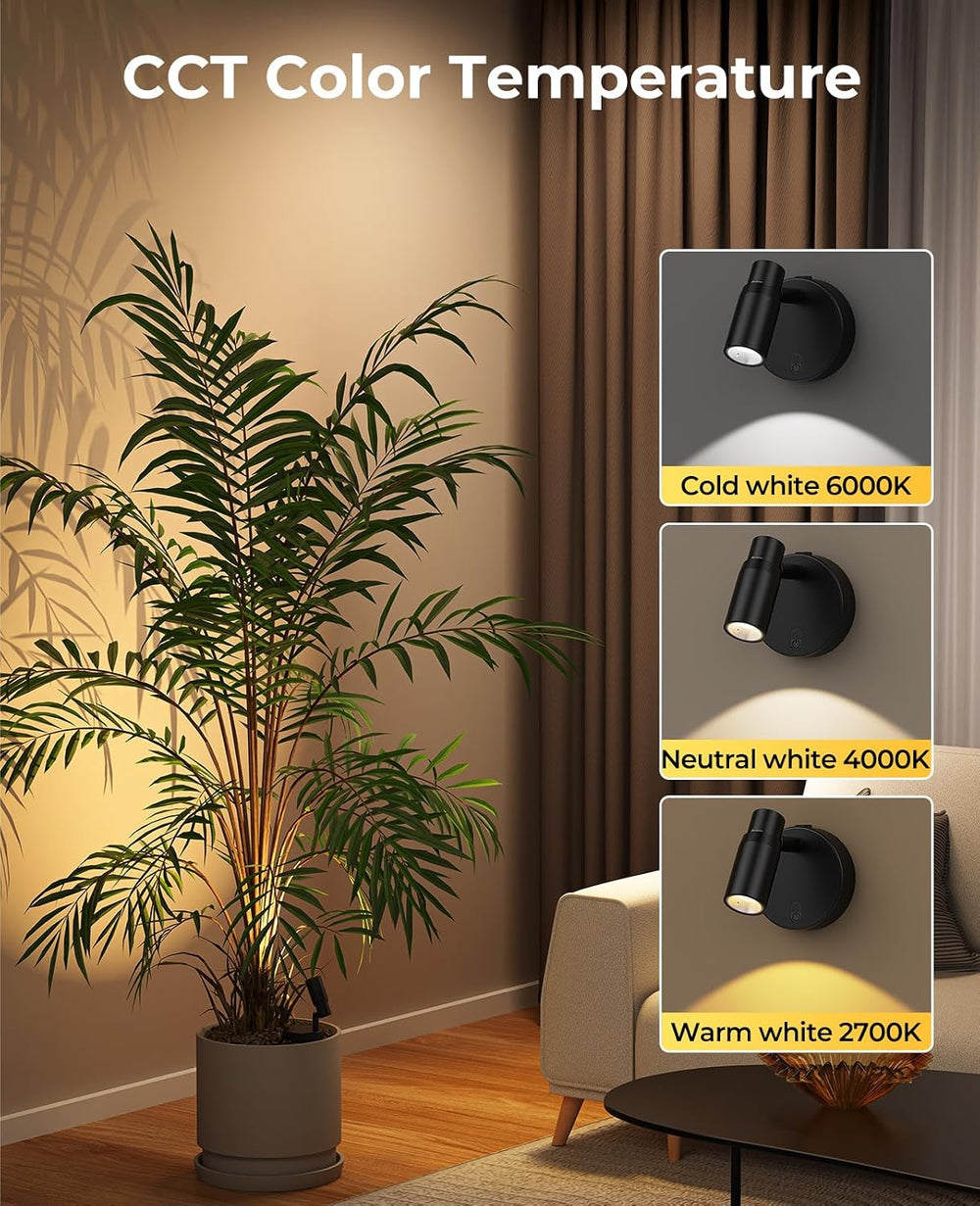 PESUTEN Zoomable Spot Lights Indoor, Rechargeable Picture Light with Remote, ...