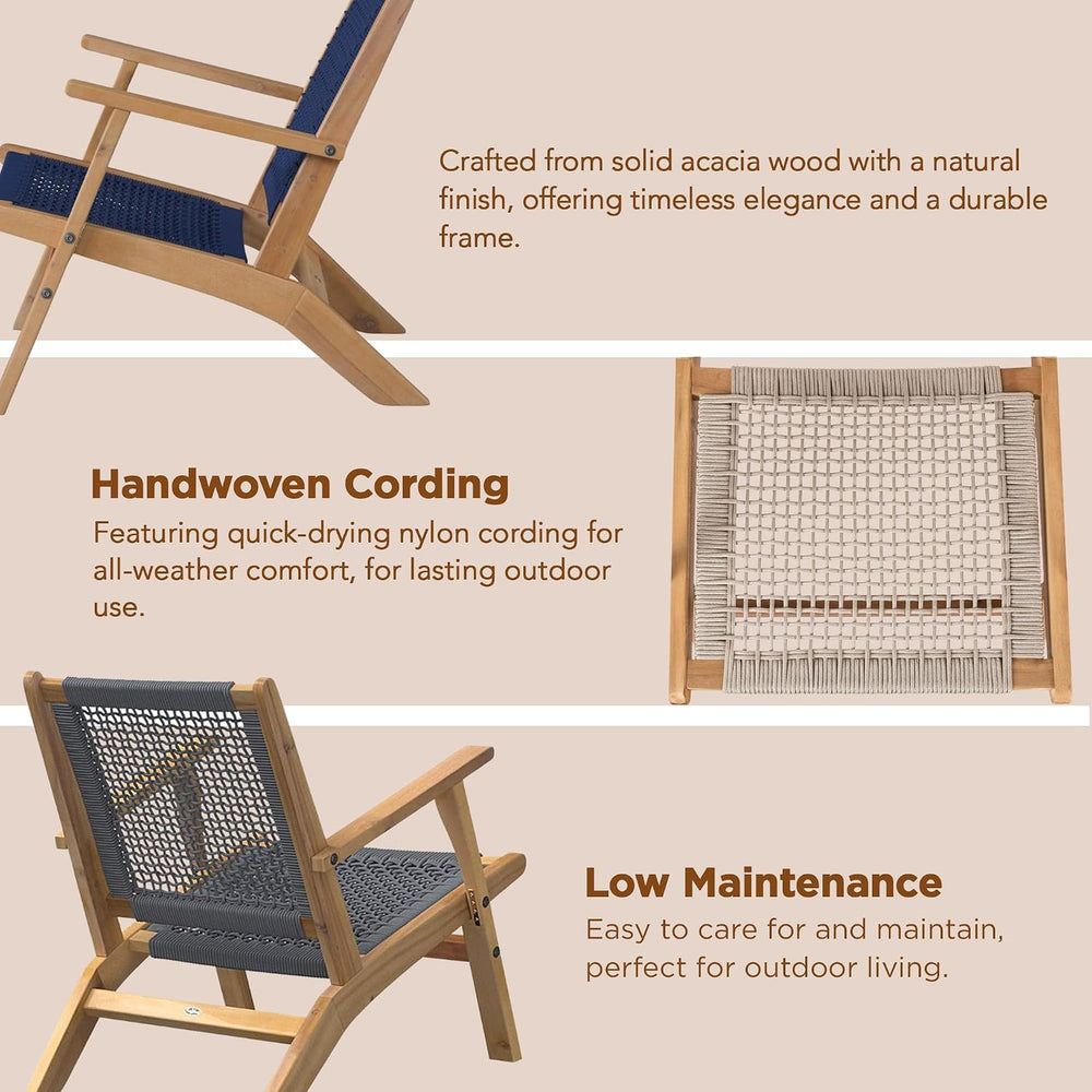 Balkene Home 63635 Vega Natural Stain Outdoor Chair Acacia Wood Construction ...