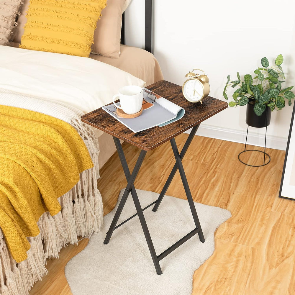 HOOBRO Folding TV Tray Table, TV Tray, Snack Table for Small Space