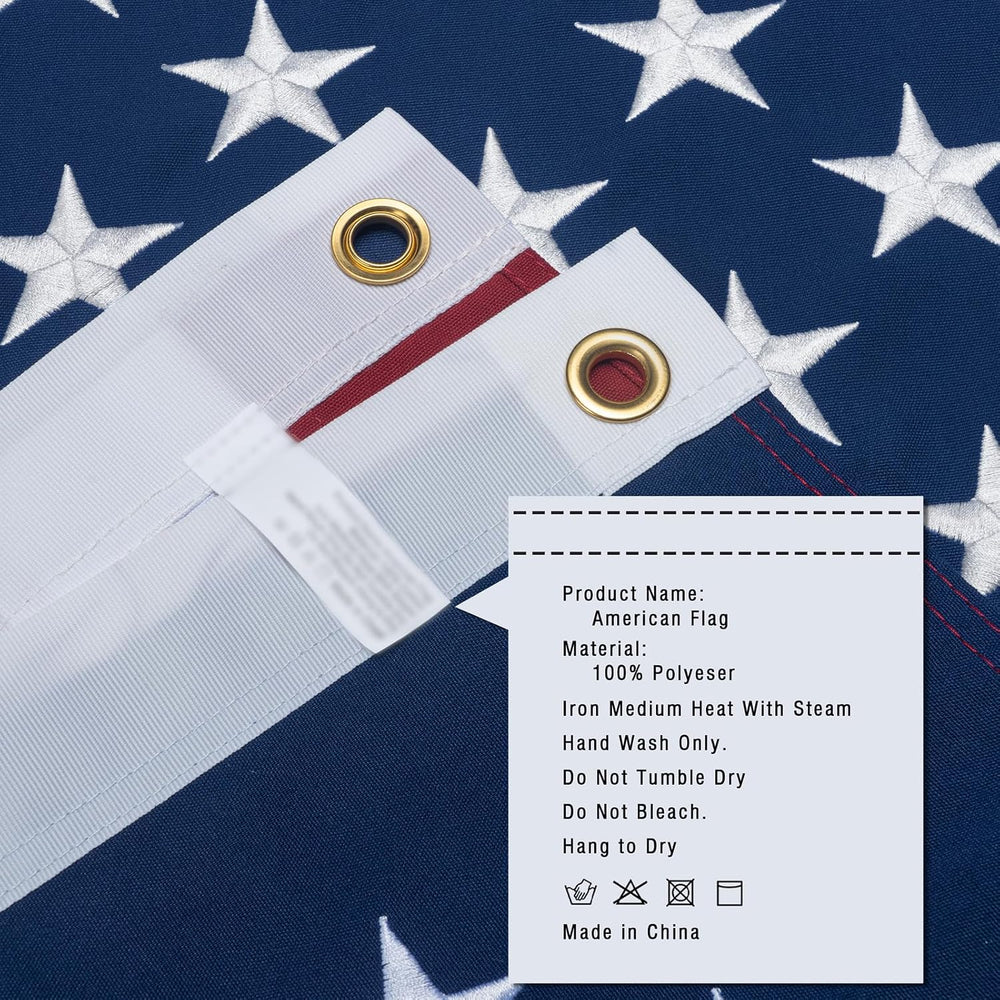 American Flag 4x6 Ft for Outside, Heavy Duty Spun Polyester US Flags