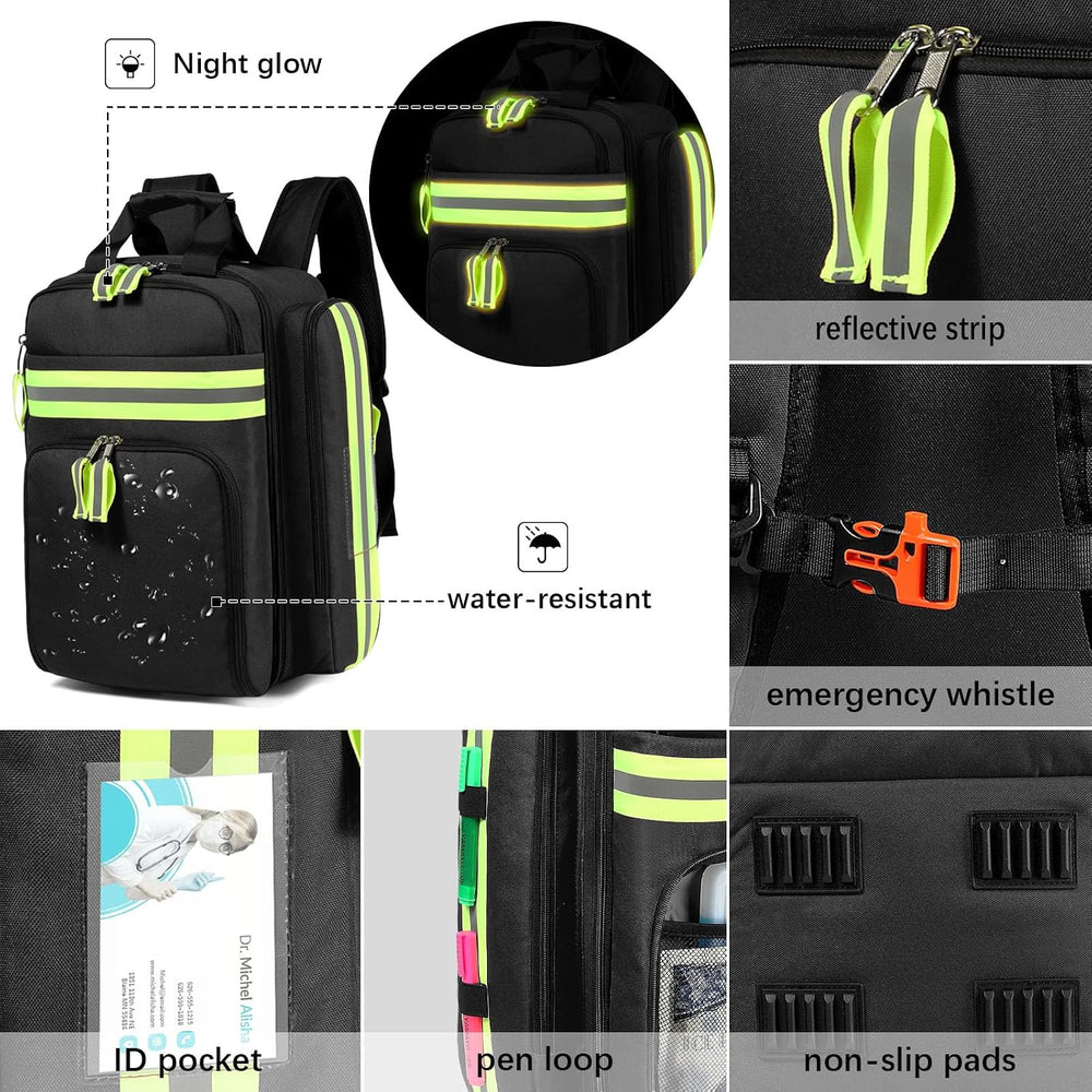 Gatycallaty First Aid Backpack - Medical Evacuation Bag - Red Emergency Lifeg...