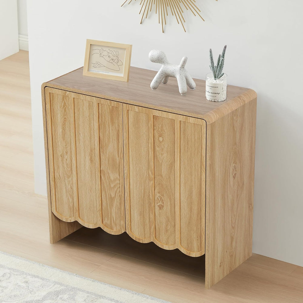 ORRD Sideboard Buffet Cabinet Set of 2, Accent Storage Cabinet with 2 Doors, ...