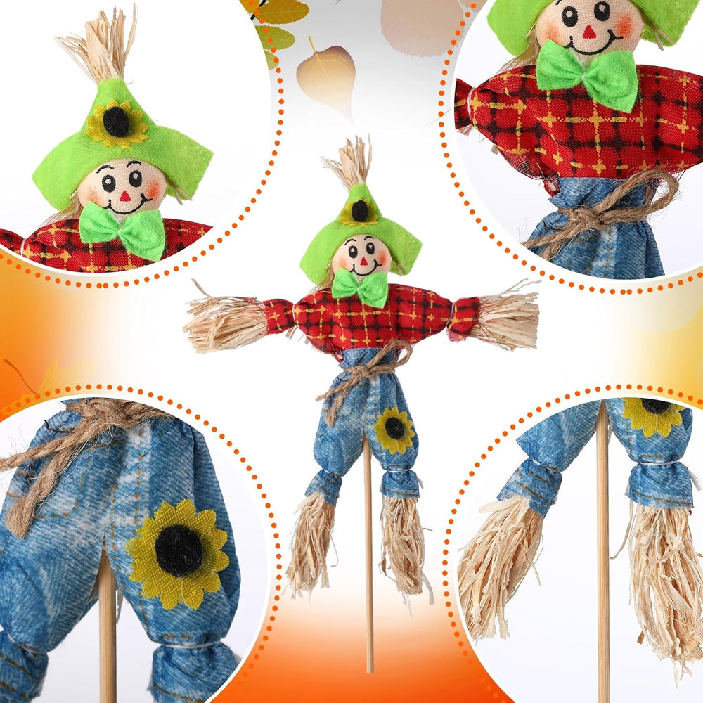 Jenaai 24 Pcs Fall Scarecrow Decorations Bulk 13.4 x 6.3 Inch