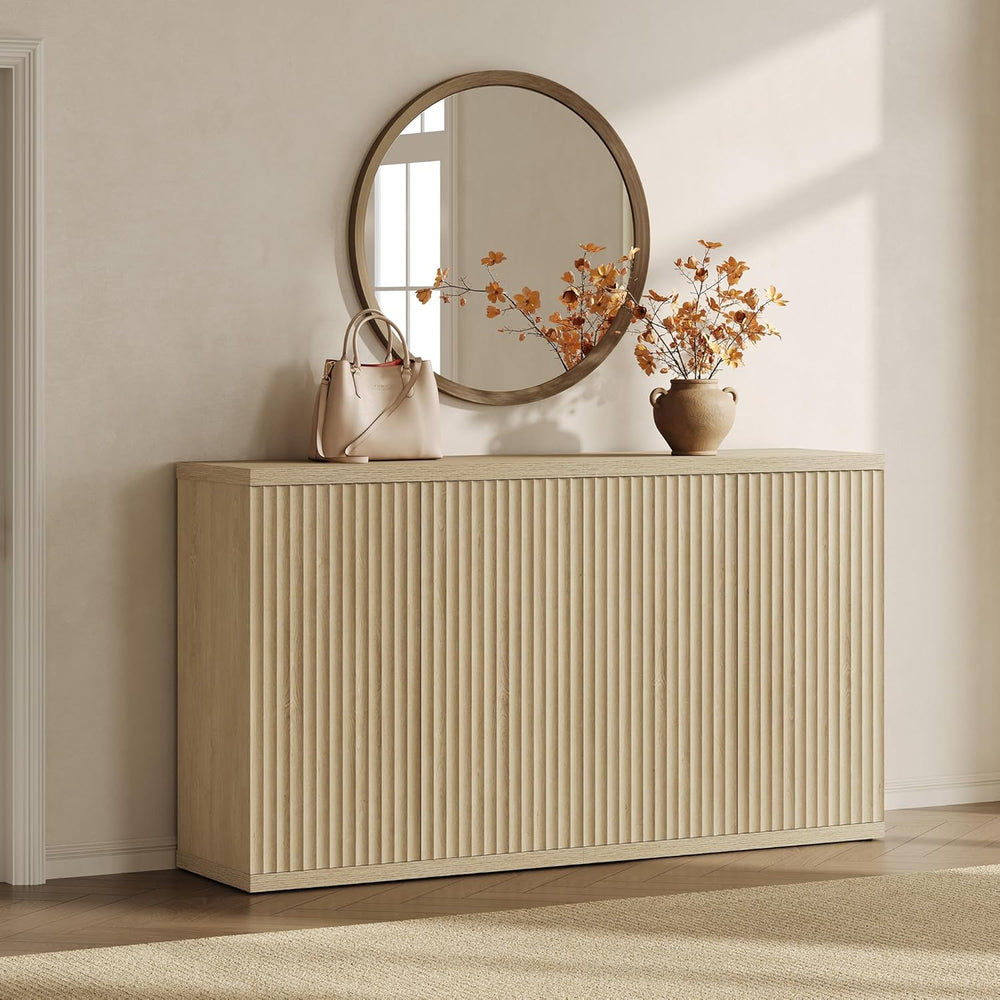 SICOTAS Buffet Cabinet with Storage Sideboard Cabinet with Doors & Shelves