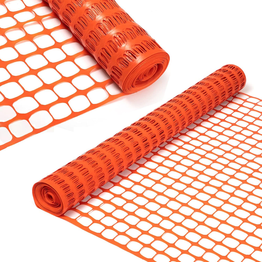 DOEWORKS Plastic Safety Fence, 4 ft x 100 ft Barrier Netting, Orange