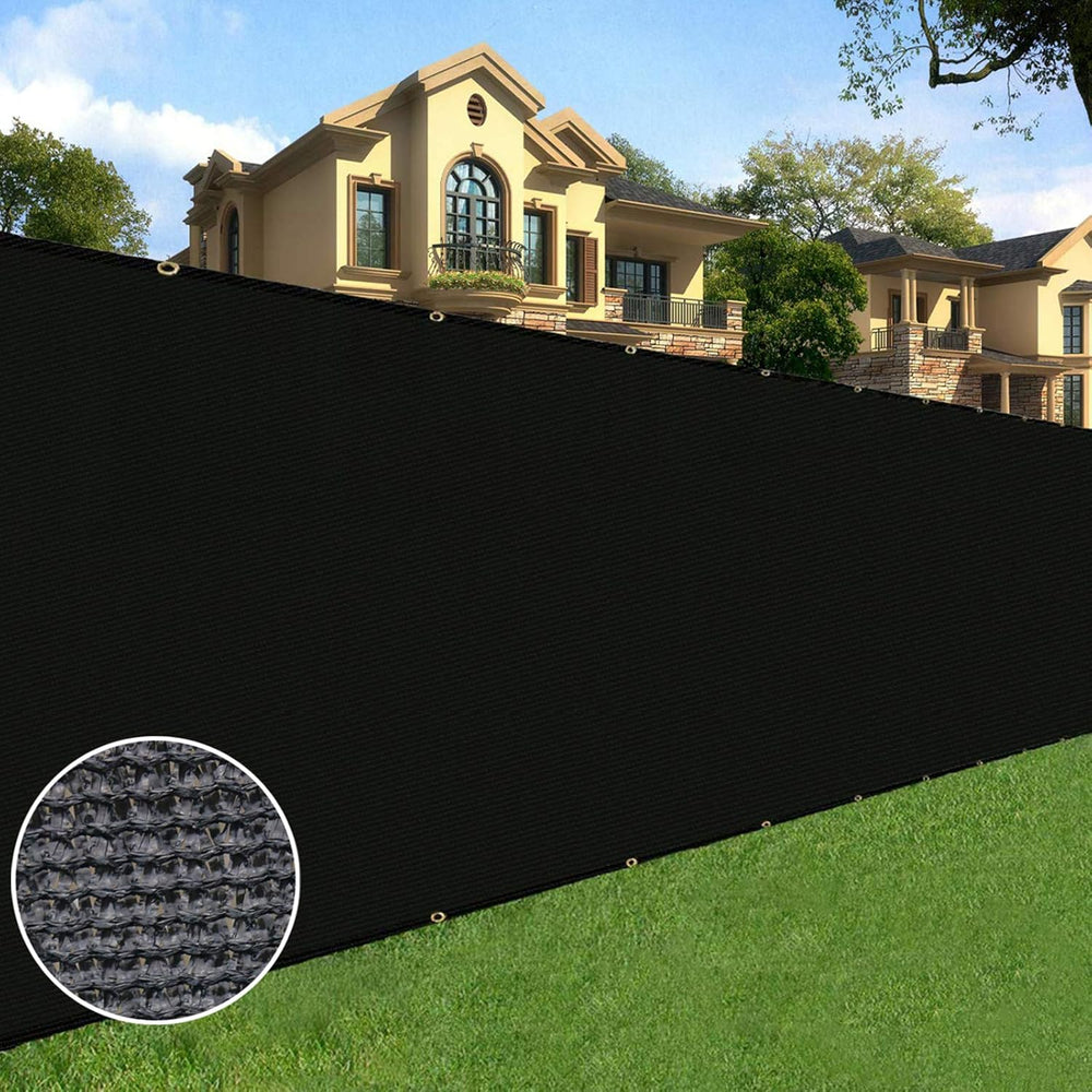 Sunnyglade 4 ft x 50 ft Privacy Screen Fence Heavy Duty Fence Cover Black