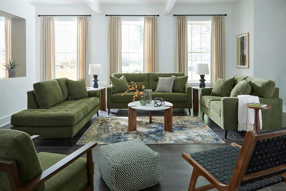 Signature Design by Ashley Bixler Mid-Century Modern Tufted Right-arm Facing ...