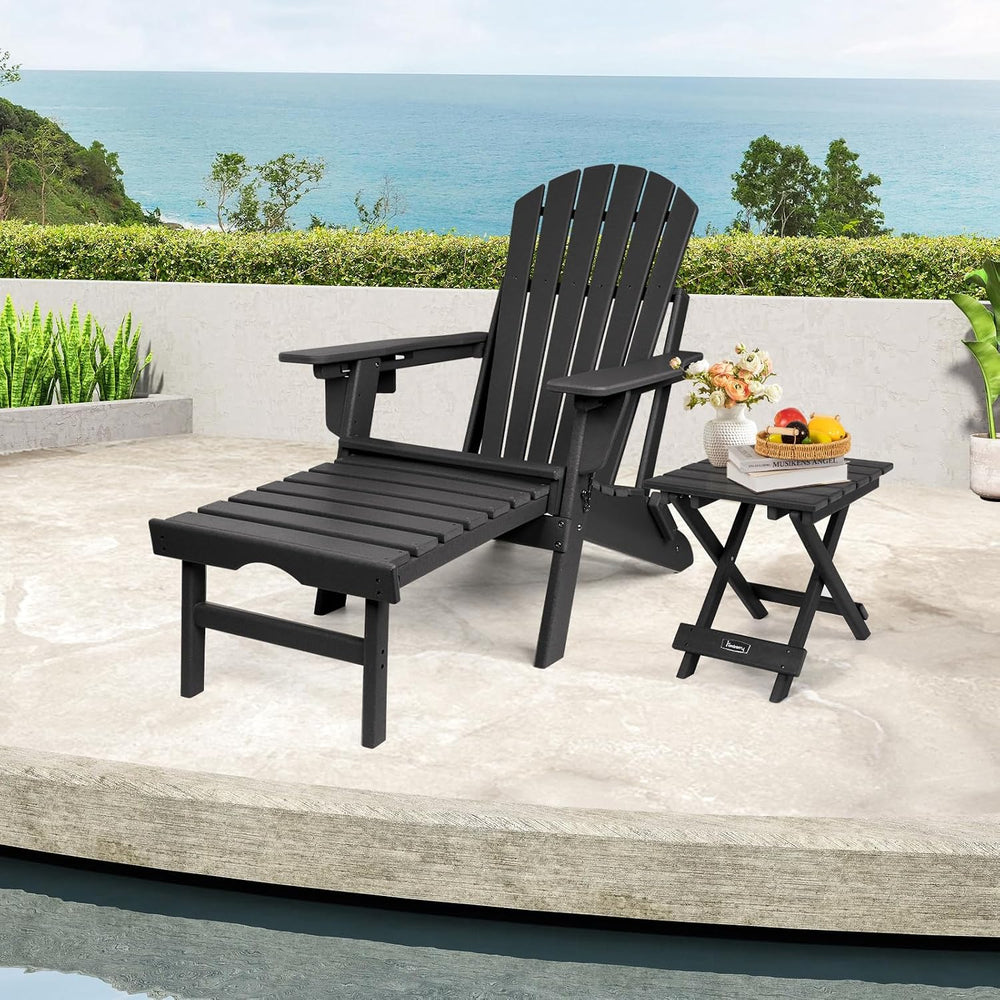 FUNBERRY Outdoor Folding Adirondack Side Table, Patio End Table