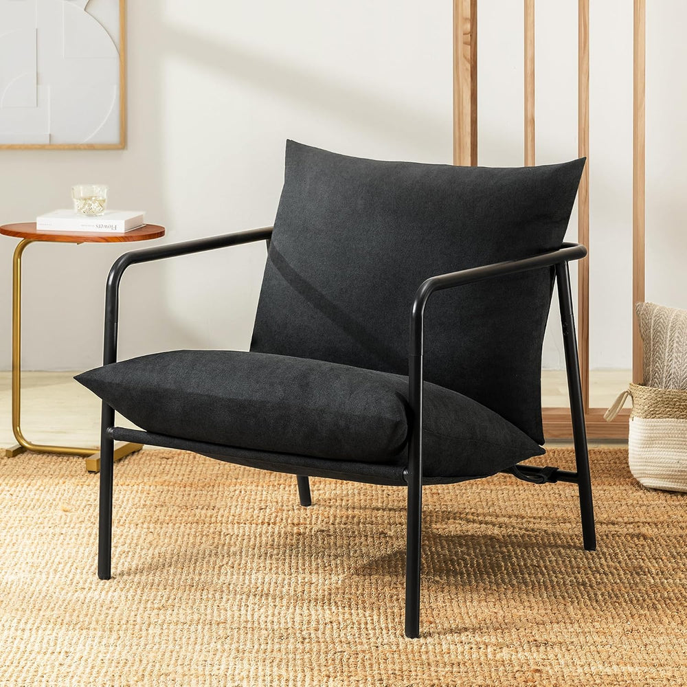 Mellow Wyn Sling Accent Chair with Arms/Casual Home Metal Framed Armchair wit...