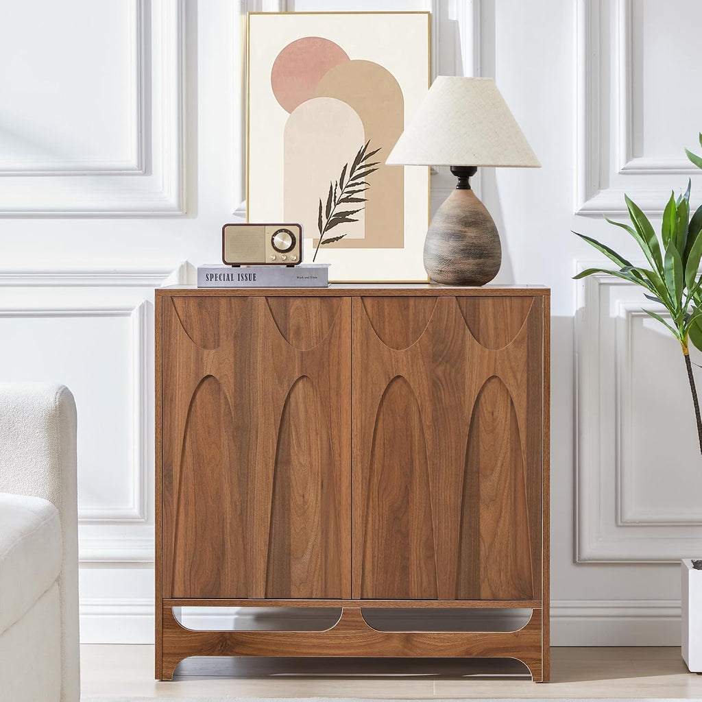 Bifins 31.5” W Walnut Sideboard Buffet Cabinet with Storage