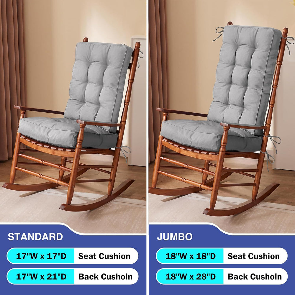 IPYNBAP Rocking Chair Cushion, Waterproof and Fade-Resistant Patio Chair Cush...