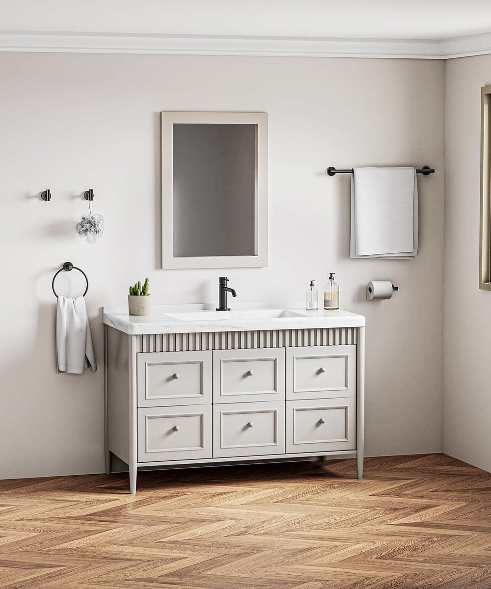 Matte Black Bathroom Hardware Accessories Set 5 Pcs SUS304 Stainless Steel