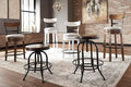 Signature Design by Ashley Valebeck 30" Modern Swivel Pub Height Barstool, Whitewash