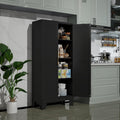 winiowa Pantry Cabinet with Doors and Adjustable Shelves, Metal Kitchen Storage cabinets with Gold Handles,61" Storage for Pantries,Dinning Room,Laundry Room,Living Room,Bathroom