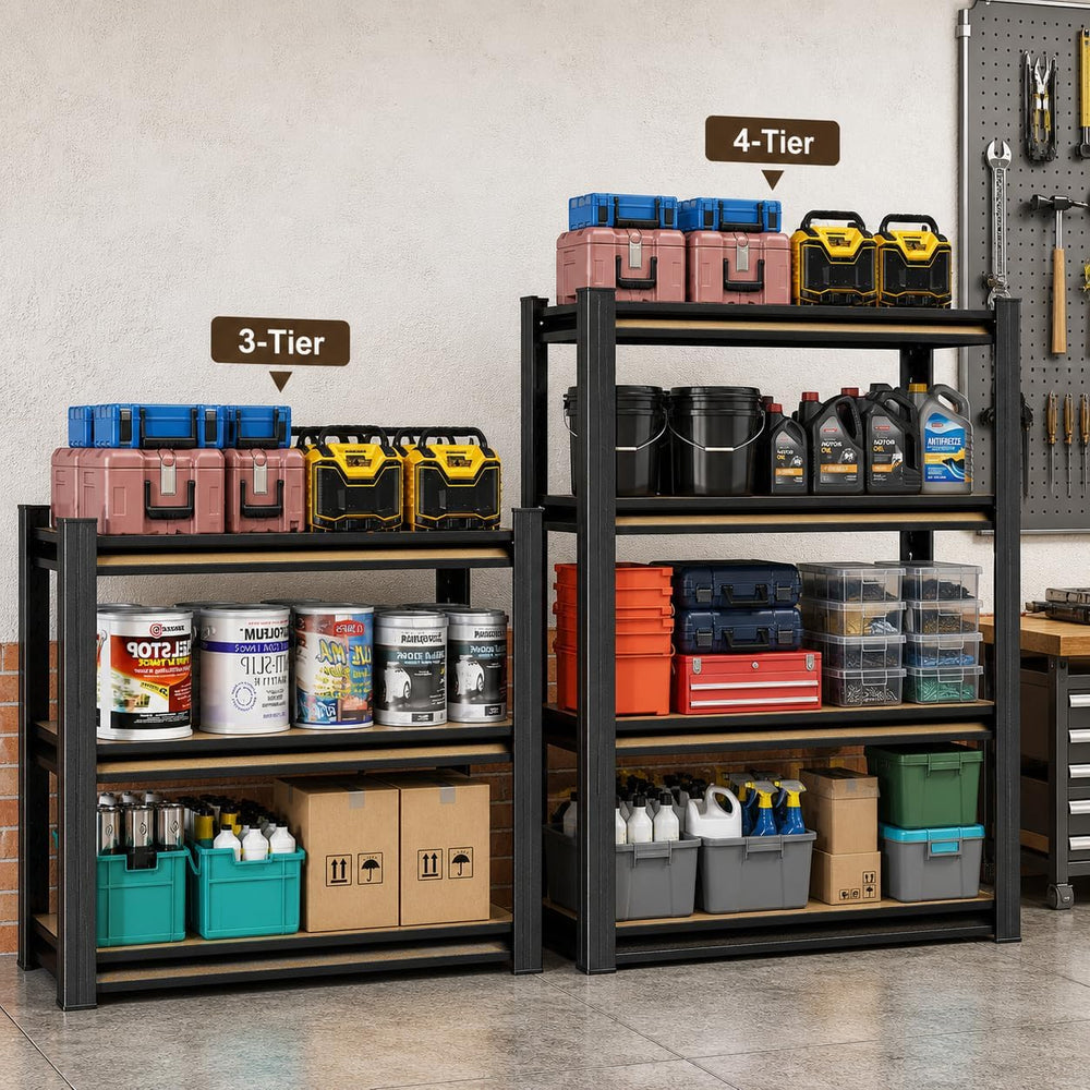 Heavy Duty Garage Shelving 3 Tier, 31.5" H × 34" W × 18" D