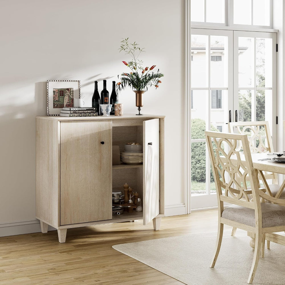 FENSULN Sideboards Buffet Cabinet Wide Credenza Buffet Table with Adjustable ...