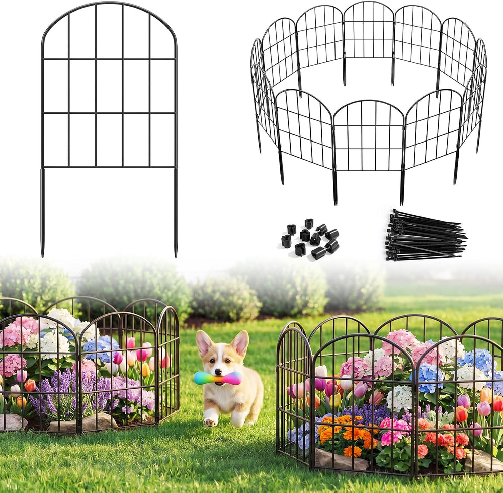 19 Pack Decorative Garden Fence Panels - 24in (H) x 20.58ft (L) Animal Barrie...
