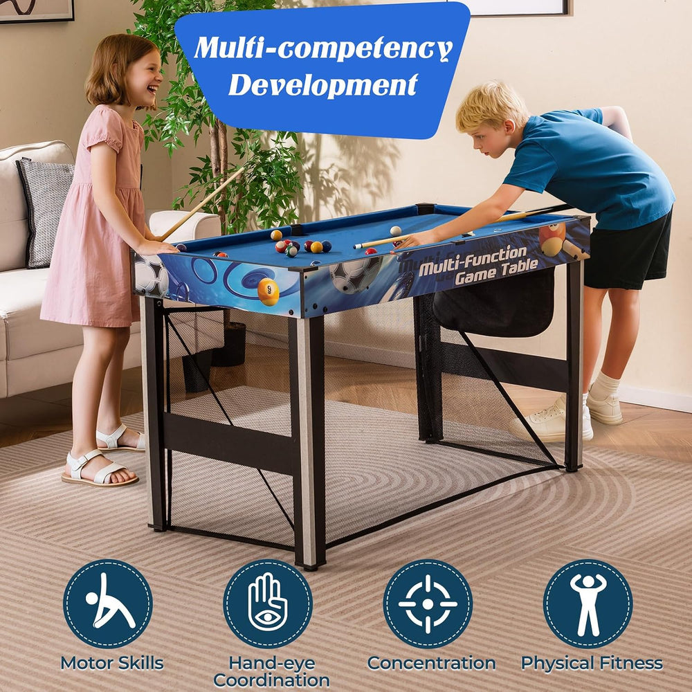 Goplus 10-in-1 Multi Game Table, 48" Combo Game Table with Billiard, Tab...