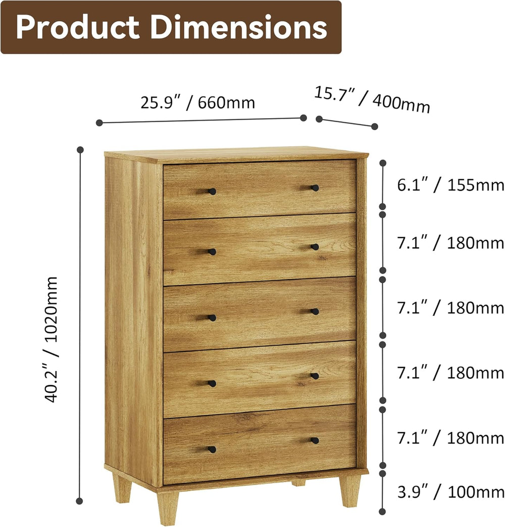 FENSULN Buffet Sideboard Cabinet with Drawer Light Oak