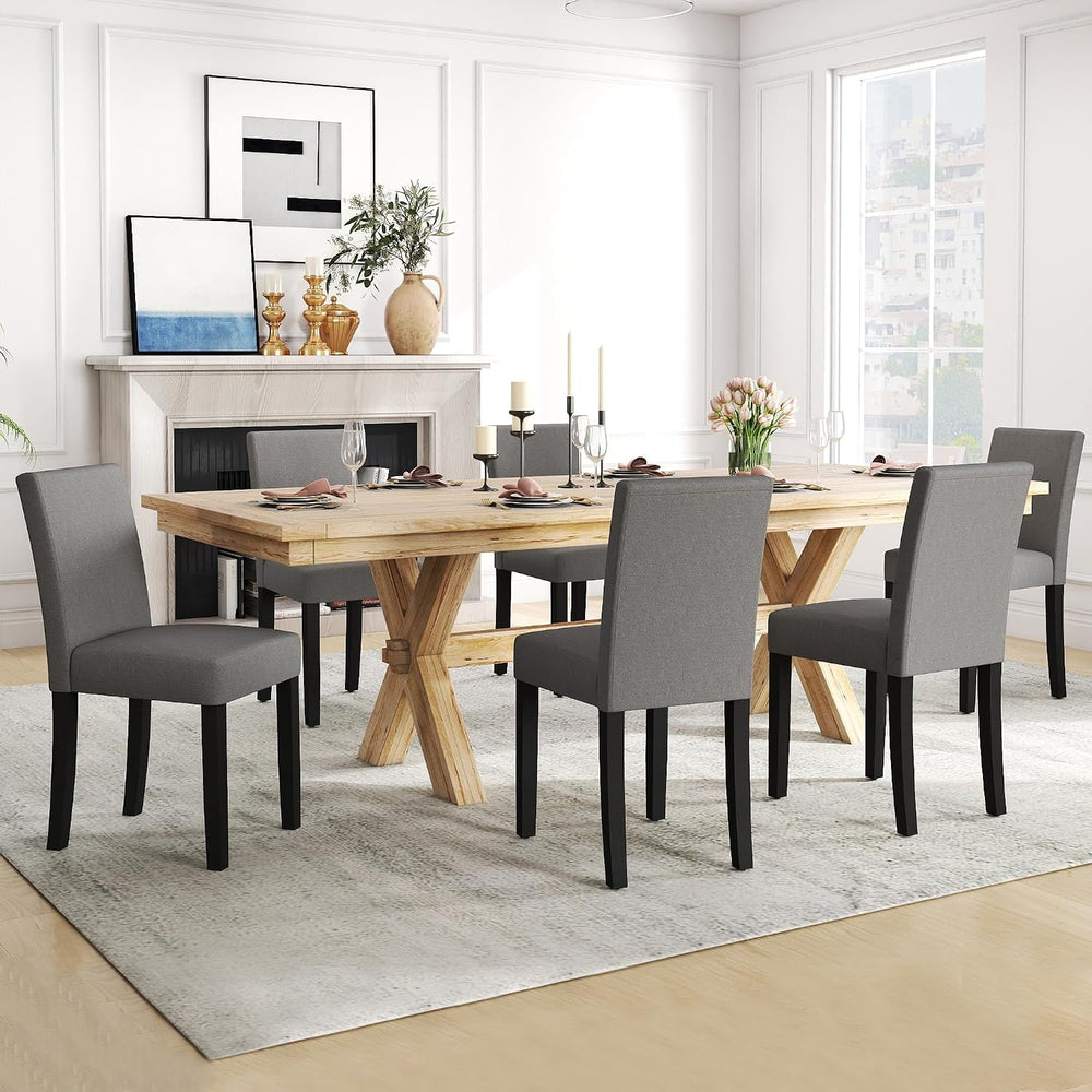 LSSPAID Dining Chairs Set of 6, Modern Stylish Fabric Upholstered Parson Chai...
