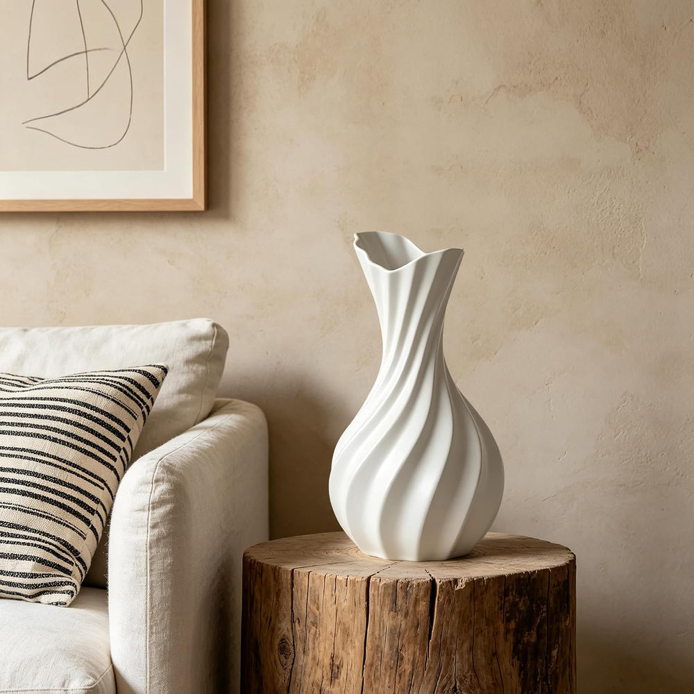Hamucd Modern Ceramic Decorative Table Lamp for Bedroom Living Room-Vela