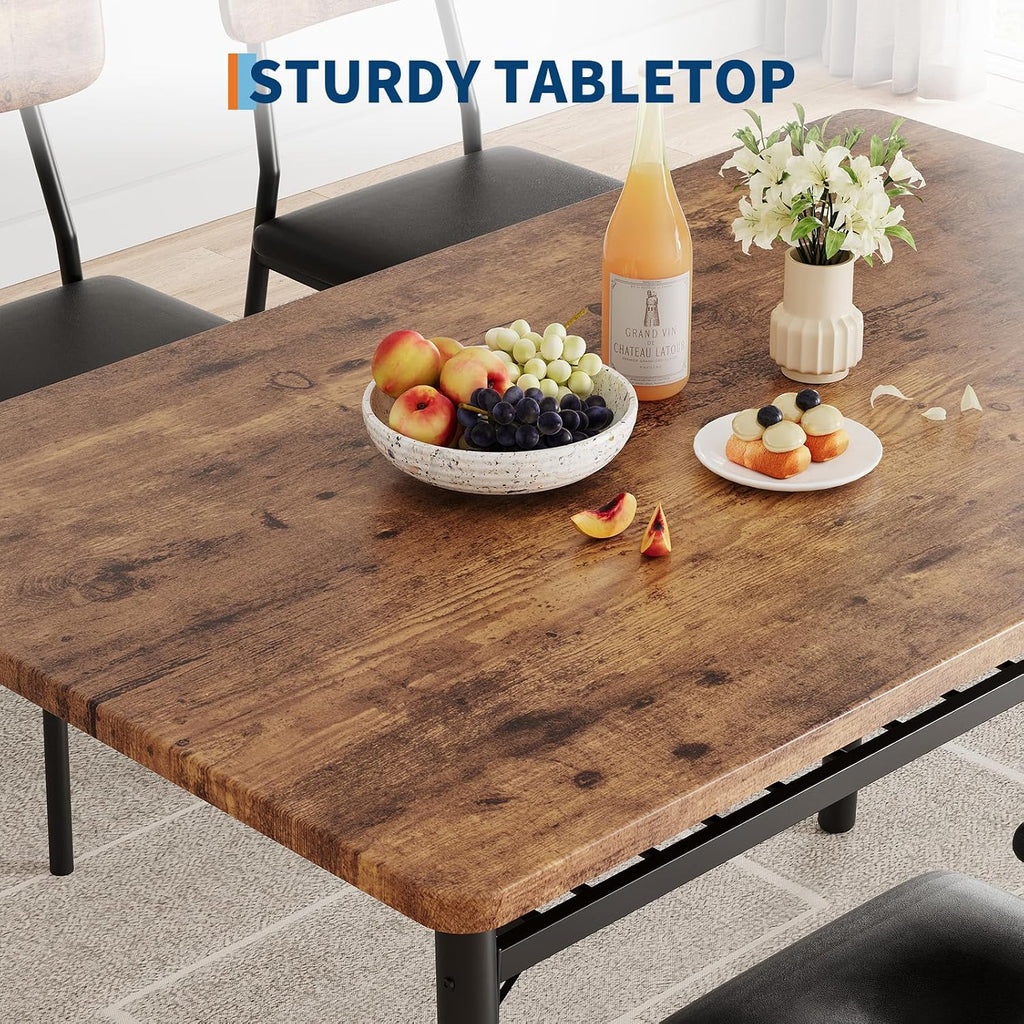 garveehome dining table set for 4 with storage on a desk or shelf