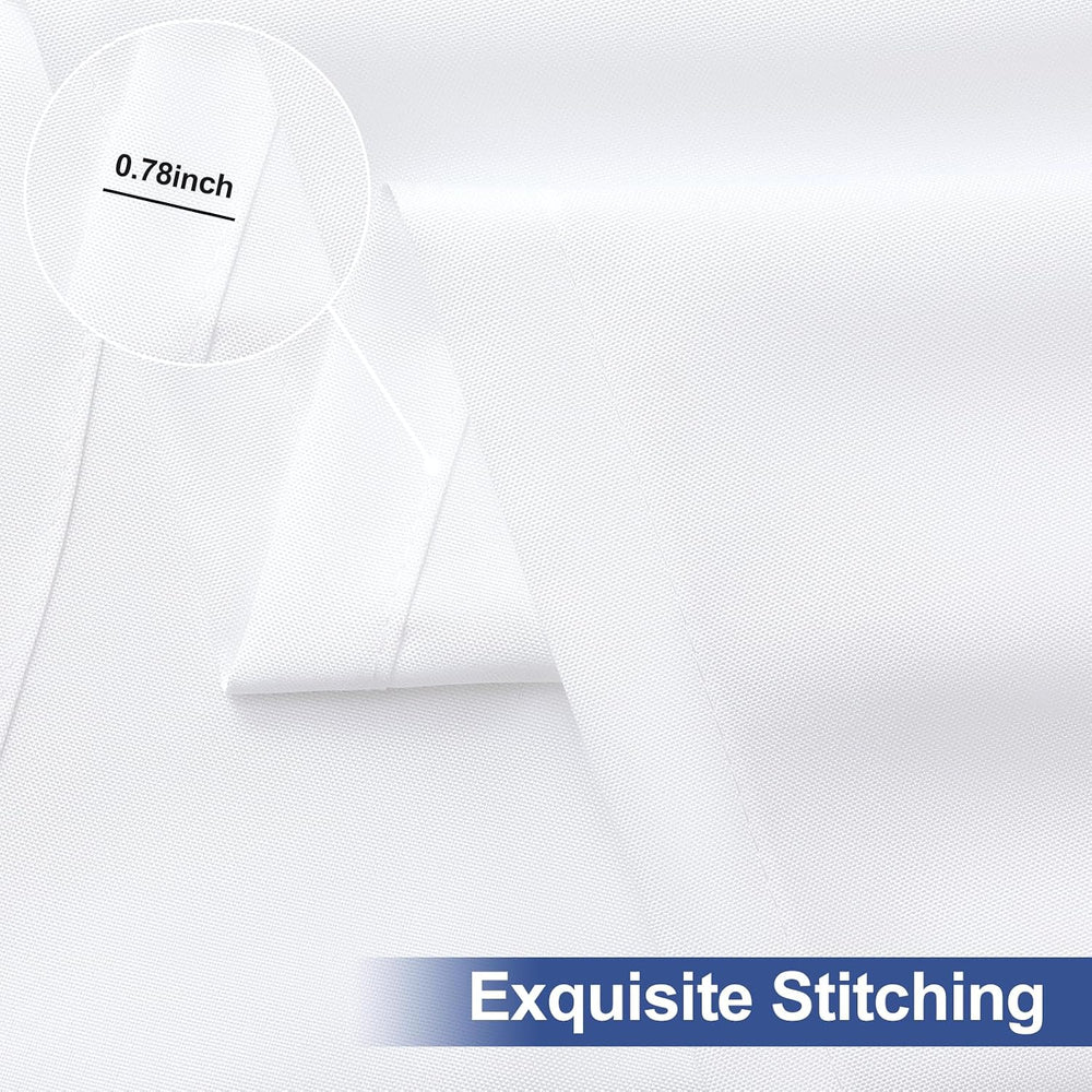homing 4 Packs 6 Foot Rectangle White Elastic Fitted Table Cloth