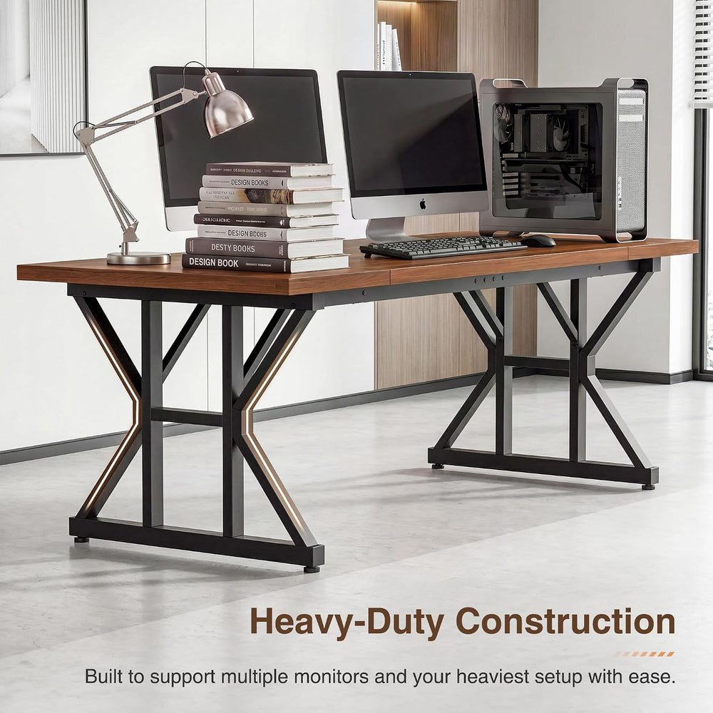 YOUDENOVA 71 Inch Executive Desk, Large Computer Office Desk Workstation with...