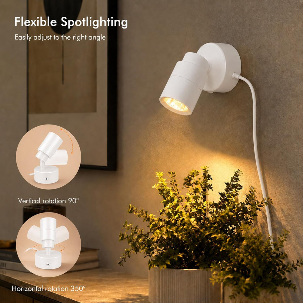2-Pack Spot Lights Indoor, 5W Plants Uplighting Indoor with Remote Control