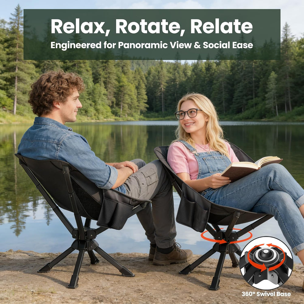Portable Camping Chairs for Adults, Comfy Folding Camp Chair