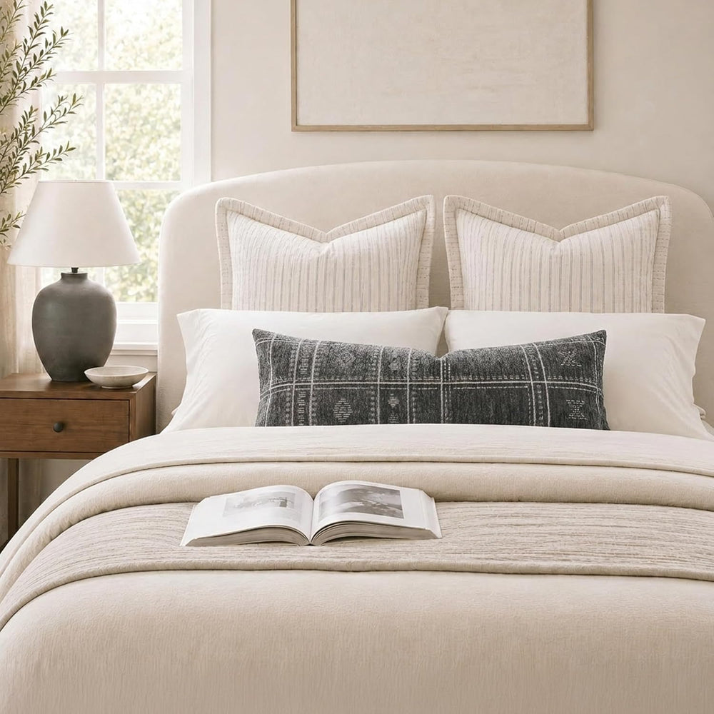 BlissBlush Decorative Lumbar Pillow Cover 14x36, Long Decorative Throw Pillow...