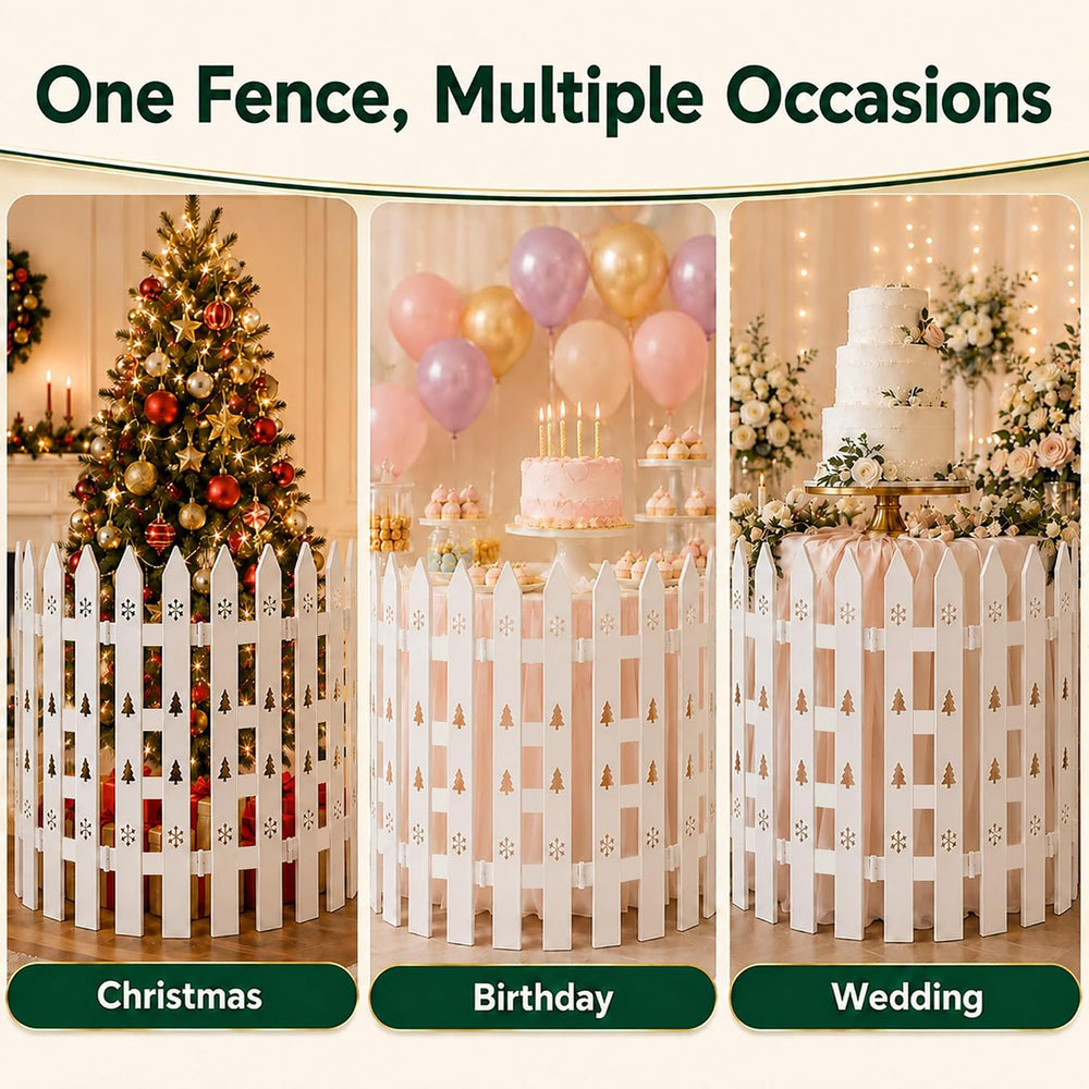 24 Inch Extra Tall Christmas Tree Fence, 24 Pack