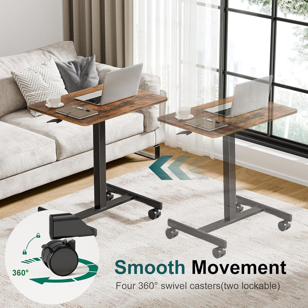 Mobile Rolling Desk, Small Standing Desk with Wheels