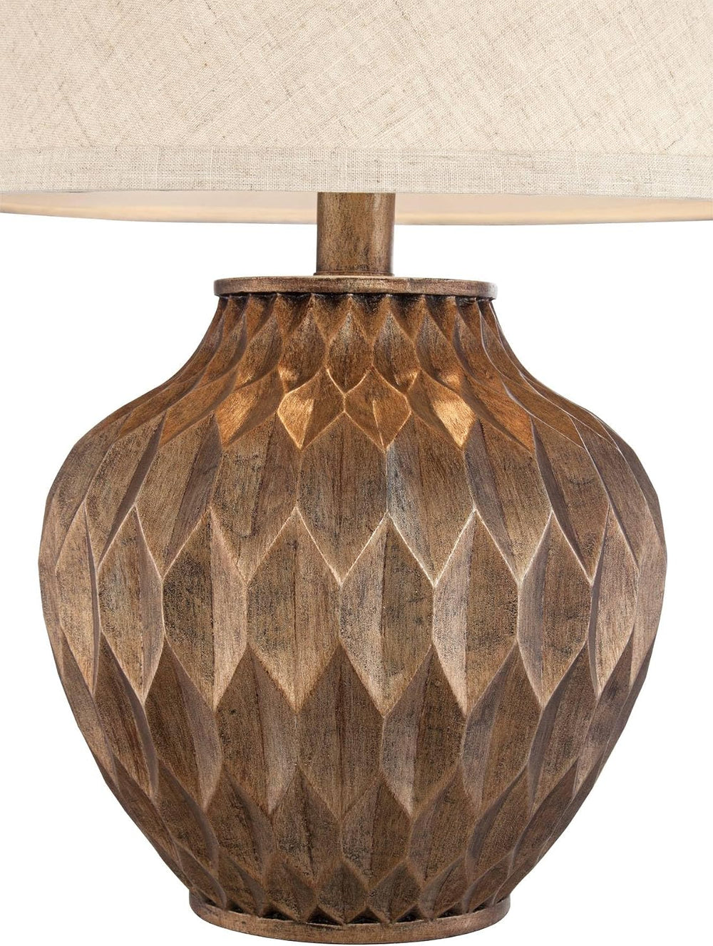 Buckhead 22" High Table Lamp Warm Bronze Brown Accent Geometric Urn