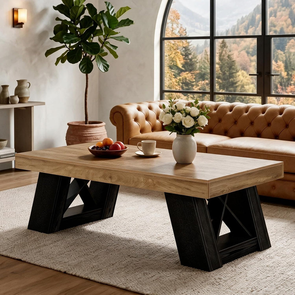 Tribesigns 55" Extra Large Rectangle Coffee Table for Living Room