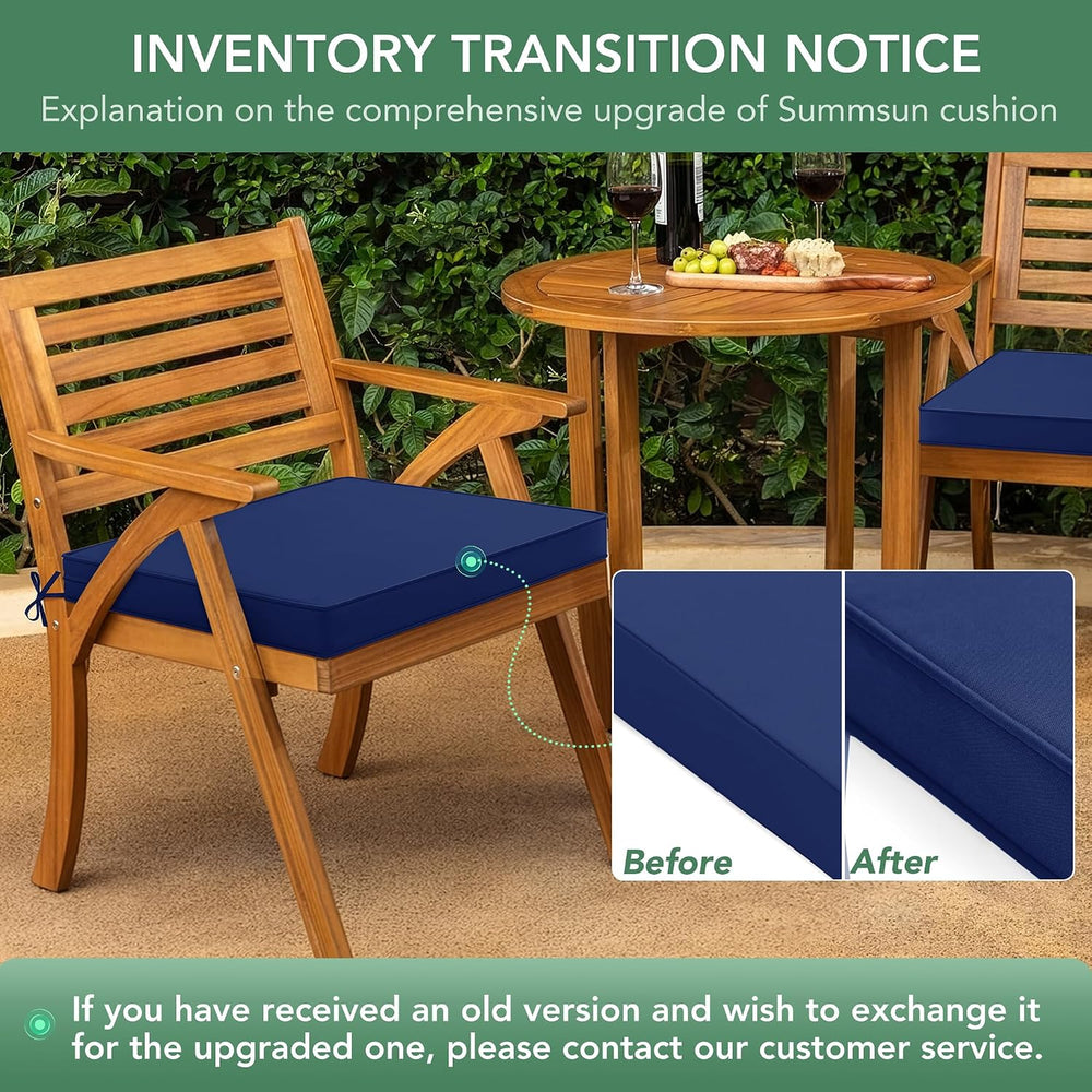 Summsun Outdoor Chair Cushions Set of 6: Waterproof & Fade Resistant Seat...