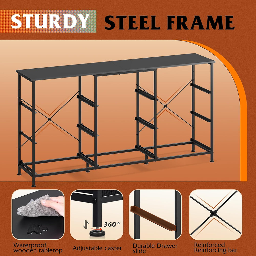 WLIVE Dresser TV Stand for 65'' TV, 9 Fabric Drawers of Wide Dresser,...