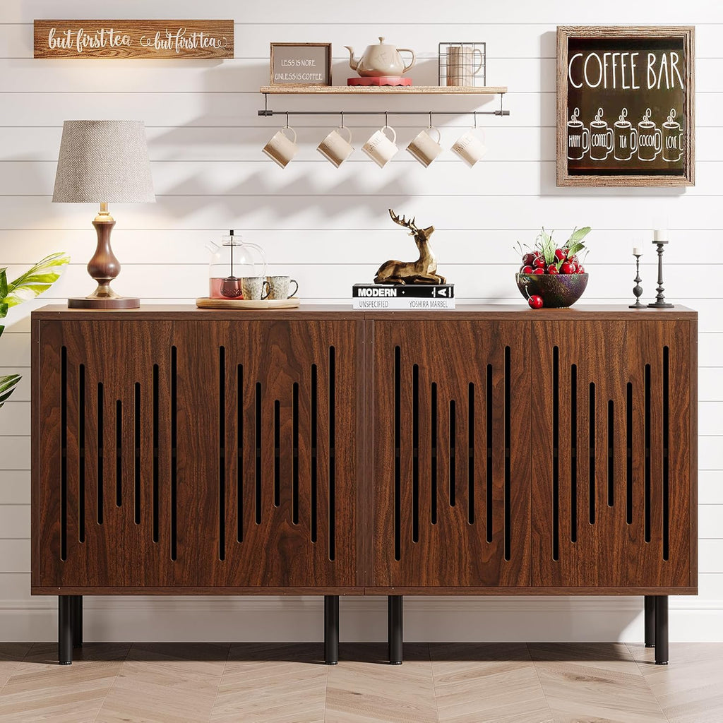 Tribesigns Set of 2 Sideboard Buffet with Storage, 59" Sideboard Cabinet
