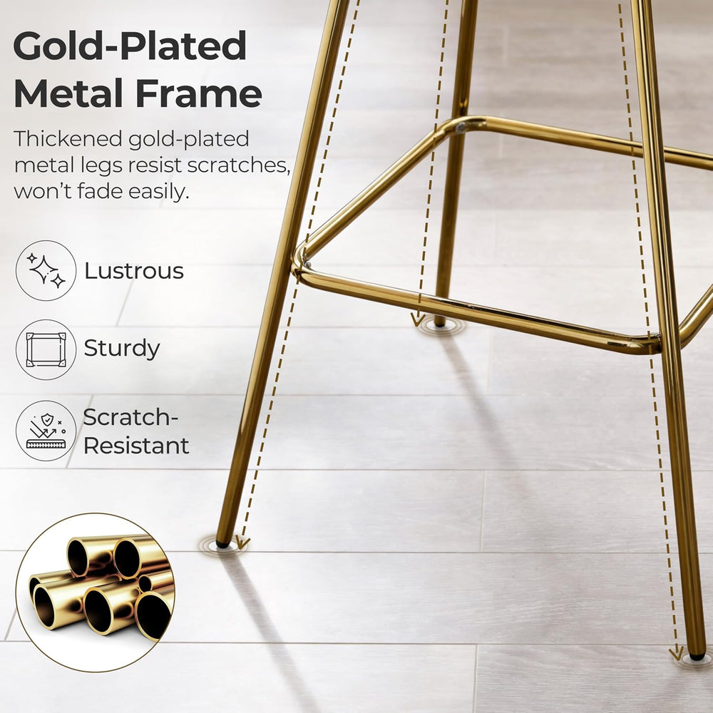 Zouron® Swivel Bar Stools Set of 4, 29" Bar Height Chairs with Back Tall...